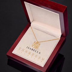 Custom Monogram Name Necklace Personalized Stainless Steel or Gold Name Jewelry, Heartfelt Gift for Her